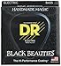 DR Strings - Black Beauties - Bass Guitar Strings 5-String Set - Light 40-120 - Black Bass Guitar String (BKB5-40)