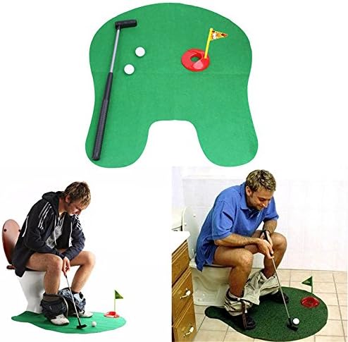 Christmas Gift Mini Potty Putter Toilet Time Golf Adult Game Mat Funny Novelty Gag Gift Toy