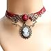 TOPUNDER Cameo Red Rose Lace Fashion Necklace Jewelry Women Gift Xmas Pendant by