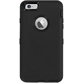 Ai-case Built-in Screen Protector Tough 4 in1 Rugged Shock Proof Cover with Kickstand for iPhone 6/6S Plus - Black