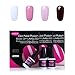 CLAVUZ UV LED Gel Nail Polish 4pcs Soak off Nail Lacquer Kit New Start Manicure Nail Art Gift Sets