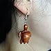 Hawaiian Jewelry Koa Wood Honu Turtle Dangle Pierce Earrings