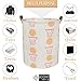 BOOHIT Cotton Fabric Storage Bin,Collapsible Laundry Basket-Waterproof Large Storage baskets,Toy Organizer,Home Decor (basketball)