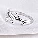 Julie's Jewelry S925 sterling silver ring opening christmas snowflake antlers anti allergy ring