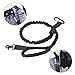 Nasus Tactical Dog Collar and Leash Set, Adjustable Military Training Nylon Collar and Heavy Duty Bungee Lead with Soft Cover Control Handles, Quick Release Buckle for Dogs Daily Walks (Leash+Collar)