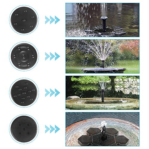 instecho Solar Fountain Pump, 1.4W Powered Floating Fountain Pump for Garden, Pond, Pool, and Patio Free Standing Solar Fountain Water Pumps - Thumbnail 7