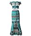 Women's Off The Shoulder Crop Top and Maxi Skirt Set 2 Pieces Floral Print Boho Dress