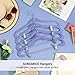 SONGMICS 30-Pack Pants Hangers, 16.7-Inch Long Velvet Hangers with Adjustable Clips, Non-Slip, Space-Saving for Pants, Skirts, Coats, Dresses, Tank Tops, Light Purple UCRF12PL30