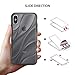 Ringke Flow Designed for iPhone X Case, Wavy Textured Flexible TPU Cover for iPhone X Case, iPhone 10 (Not Compatible with iPhone Xs) - Smoke Black
