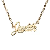 Judith Name Tag Necklaces for Her His Friends