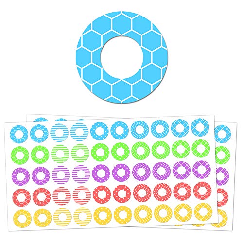 2000 Pack, Hole Reinforcement Labels Stickers - 0.25", 20 Assorted Designs
