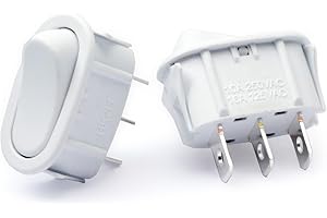 Mhrxusd Pack of 2 SR561116 Range Hood Switch 3 Pin Replacement for BROAN for Nutone Range Hood Replace R561116, White