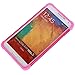Galaxy Note 3 Case, Style4U Studded Rhinestone Crystal Bling Hybrid Armor Case Cover for Samsung Galaxy Note 3 N9000 N7200 with 1 HD Screen Protector and 1 Stylus [Hot Pink/Hot Pink]