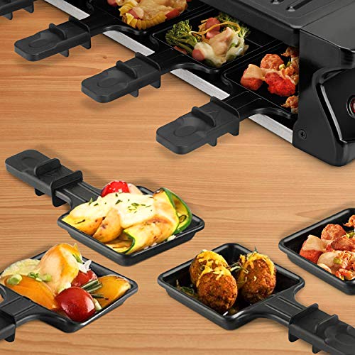 Techwood Electric Raclette Grill for 8 Person, Raclette Party Grill