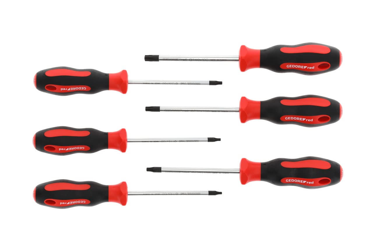 GEDORE red 6-pc. Screwdriver set, Screwdriver set Torx, 2-component handle, Tool, R38402006