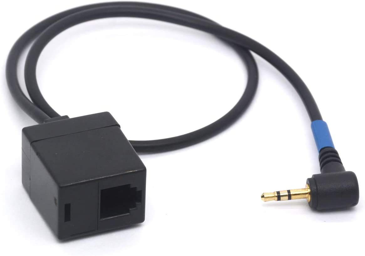 Tomost RJ9/ RJ22 Female to 2.5mm Male Headset Cable, 4P4C RJ9 to 90 Deg Angled 2.5 Phone Adapter for Avaya Plantronics, ATT, Cisco, Panasonic, Cordless & VoIP Telephones