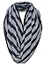 Tykes & Tails  Stripe Pattern 5 in 1 Baby Breastfeeding Cover and Trendy Scarf, Black / Gray
