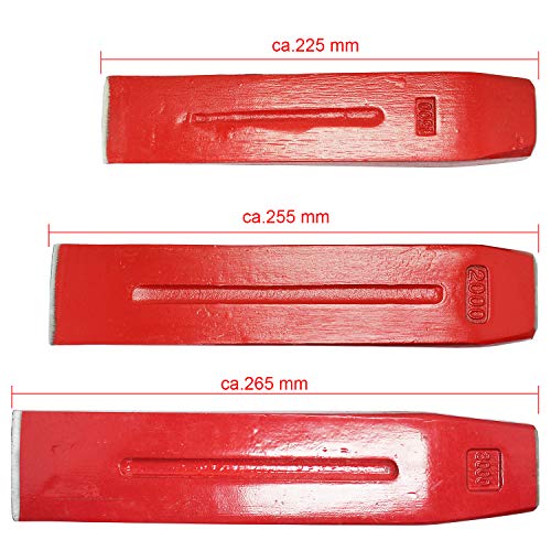 Spaltkeil aus Stahl 1,5kg 2kg 3kg, Fällkeil Scheitkeil Nachsetzkeil Treibkeil (3000) – Bild 5