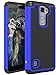 LG Stylo 2 Case, LK [Shock Absorption] Drop Protection Hybrid Dual Layer Armor Defender Protective Case Cover for LG Stylo 2 (Blue)