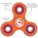 Tri-Spinner Fidget Toy EDC Focus Toy Stress Reducer with Hybrid Ceramic Bearing (Orange, One Size)