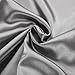 uxcell Silver Gray Satin Silk Duvet Cover Bedding Set Cushion Cover Pillow cases Set,Silk Sheet,Queen Size