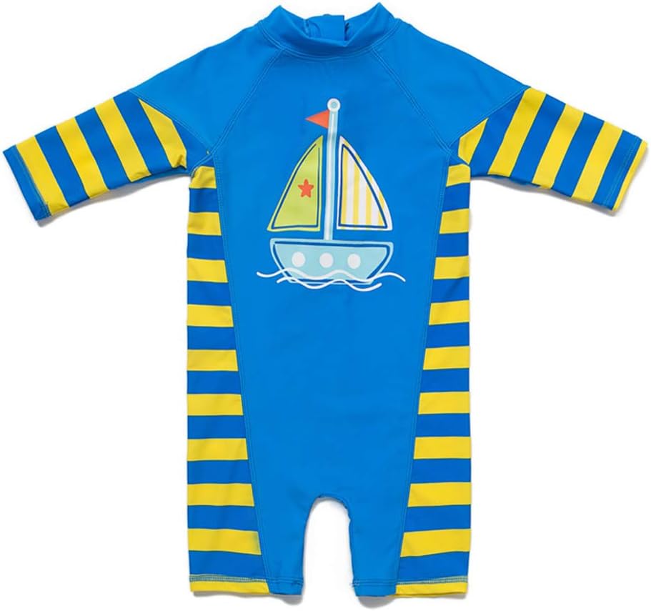 Infant Swimsuit Baby Boy Swimwear Baby Girl Sunsuits Toddler One Piece Bathing Suit with Sun Hat