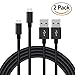 2 Pack USB Charger Cable Compatible with Sony Xperia XA1 Ultra, Data Transferring Sync Cords Compatible with Sony Xperia XZ Premium/Xperia X Compact/Xperia XA1,Xperia XZs/ L1 and Other USB C Device
