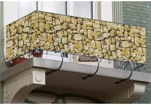 Balkon Sichtschutz Steinmauer Amazon De Garten