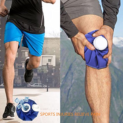 Ice Bag Packs of 3 - Reusable Hot & Cold Packs in 3 Sizes (6/9/11 inches)