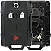 KeylessOption Key Fob Cover Case Replacement for 2014 2015 2016 2017 2018 2019 Chevrolet Chevy Silverado Suburban Tahoe GMC Sierra Yukon Remote Shell, 4-Button M3N-32337100, No Programming Required