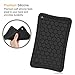 Fintie Silicone Case for Amazon Fire 7 Tablet (Previous Generation - 7th, 2017 Release) - [Honey Comb Upgraded Version] [Kids Friendly] Light Weight [Anti Slip] Shock Proof Protective Cover, Black