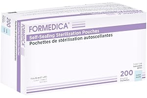 Formedica - Class 4 Dual Indicators - Self‑Sealing Sterilization Pouches, Triple‑Seal, Clear Film - Steam & EO Compatible (20