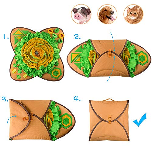 AWOOF Snuffle Mat Pet Dog Feeding Mat, Durable Interactive Puzzle Dog