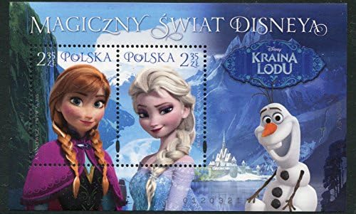 Disney Frozen Collectable Postage Stamps from Poland with Anna, Elsa, and Olaf, Limited Edition &amp; Numbered