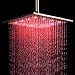 Rozin 12-inch LED Color Bathroom Square Shower Head Rainfall Over-head Spray Brushed Nickel