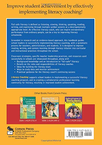 Literacy Coaching: A Handbook For School Leaders: Moxley, Dale, Taylor,  Rosemarye: 9781412926331: Books - Amazon.ca