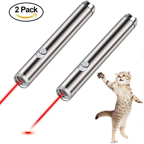 Myfunpets Dog Cat Chaser Toys,2 in 1 Multi Function Funny Cat Chaser Toys Interactive LED Light,Training Tools (2Pack)