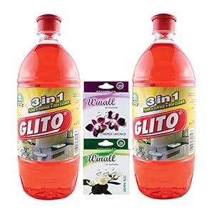 Glito 3 in 1 Multipurpose Perfumed Cleaner – (1 L x 2) + Winall Air Freshener – (50 gx 2)
