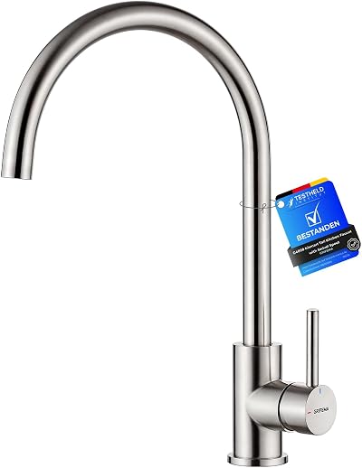 Grifema G4008 Kitchen Sink Tap Single Lever 360° Chrome Finish