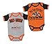 Harley-Davidson Baby Boys' Mom Rules 2 Creeper Set, Black/Orange 3050553 (3/6M)