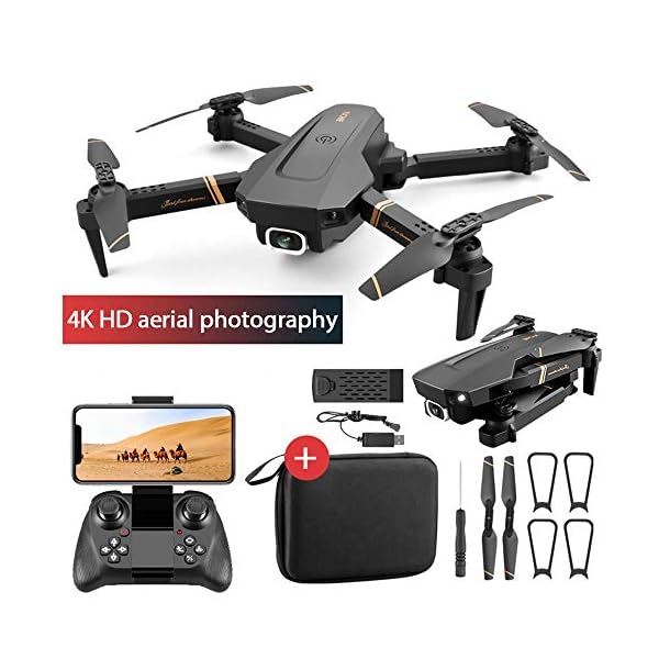 FenHuan Drohne mit 4K HD-Kamera für Erwachsene, Faltbare WiFi-FPV-Live-Video-Drohne Rückkehr nach Hause 18 Minuten… – Bild 3