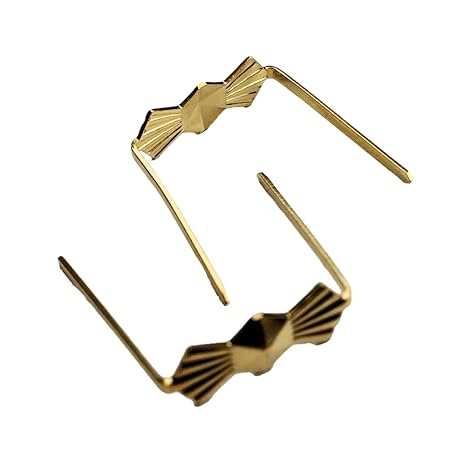 Kristall Verbinder 14mm 100 Stück Messing Goldfarben Prismen Clips Krawattenverbinder Klammer Verbinder für Kristalle