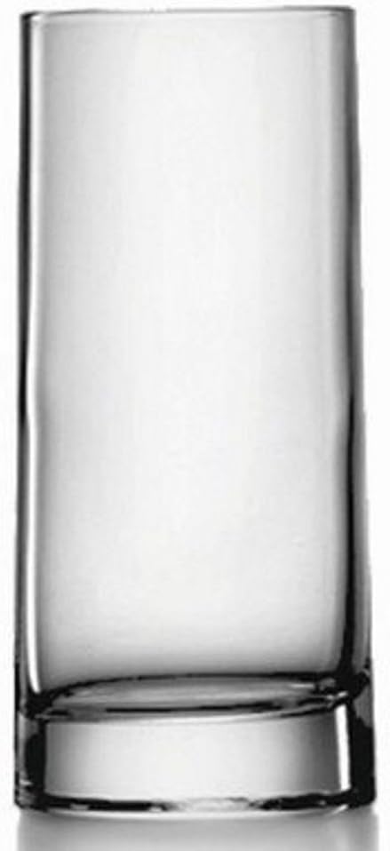 Luigi Bormioli Veronese Oval Shape Set of 6 Glass Beverage Hi-Ball Glasses Boxed 14fl oz/43cl