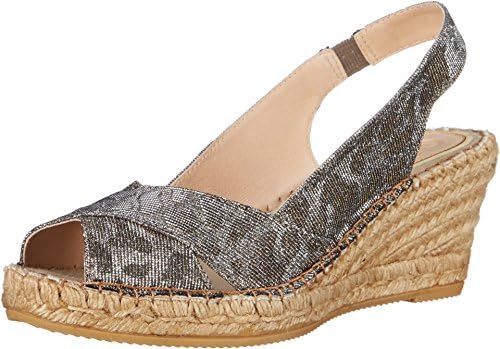 Vidorreta Women's Lava Cuerda Metallic Leopard Sandal 39 (US Women's 8-8.5) M