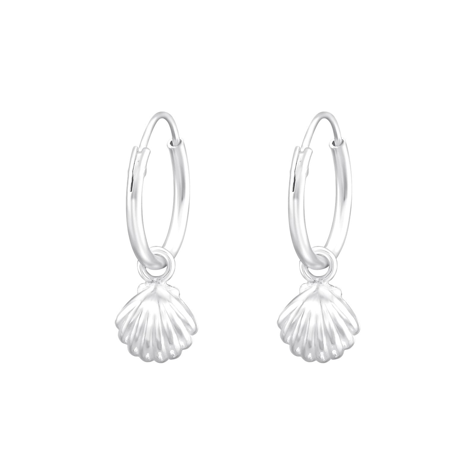 925 Sterling Silver Lightweight Hollow-Back Shell Stud Earrings for Women & Girls – Sea Life Ocean Jewellery Jewellery Gift Boxed