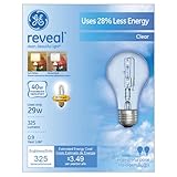 GE Lighting 62607 Reveal Clear 29-Watt (40-watt Replacement) 325-Lumen A19 Light Bulb with Medium Base, 2-Pack