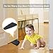 Rubber Door Stopper - Multi Surface Door Stop Wedge with Heavy Duty Design - Flexible and Non Scratching Door Holder (4 Pack, Black)