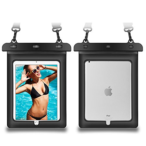 Jlyifan Black Waterproof Dirtproof Pouch Dry Bag Case for iPad Pro 9.7 / Samsung Galaxy Tab S2 VE 9.7 / Huawei MediaPad M2 10 10.2 / Acer Iconia Tab 10 / Lenovo Tab3 10 10.1