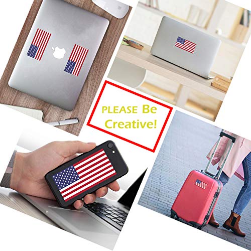 5 Pack USA American Flag Vinyl Decal Army Navy Tactical Military Country Weather-Resistant Bumper Stickers for Laptop, PC, Phone, Tablet (2"x4")