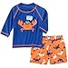 Child of Mine by Carter's Newborn Toddler Boys Rash Guard Swim Set Blue/Orange Crab